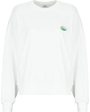 ONLY Felpa Onlminna O Neck - Bianco