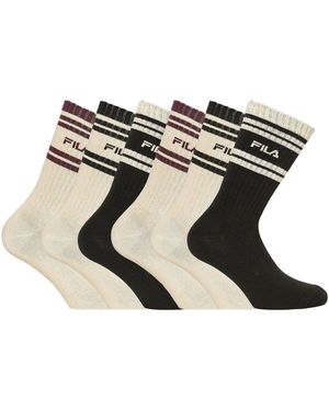 Fila Chaussettes Lot De 6 Paires De Tennis Homme Lifestyle Fu5366 - Noir