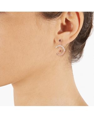 Cleor Boucles oreilles Boucles d'oreilles en argent 925/1000 et zircon - Neutre