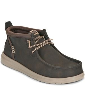 HEYDUDE Herrenschuhe Wally Mid Gripr Classic - Schwarz