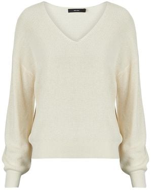 Vero Moda Pull Vmnewlexsun Solid/Stripe - Blanc