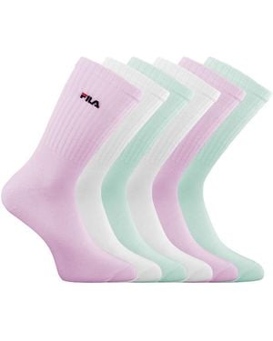 Fila Chaussettes Lot de 6 paires de chaussette Tennis Super Bubble - Violet