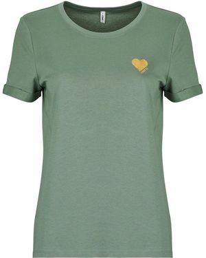 ONLY Veste ONLKITA S/S TOP - Vert