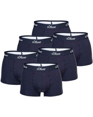 S.oliver Caleçons Caleçon Paquet de 6 - Bleu