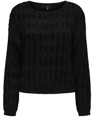 ONLY Pull 15339536 CAPRI LS O-NECK-BLACK - Noir
