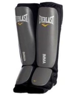 Everlast Chaussures MMA Shinguards, Protège Tibia, Black, L/XL - Noir