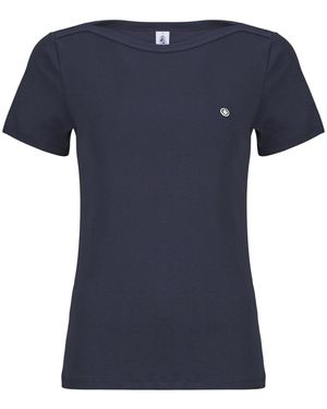 Petit Bateau T-Shirt Tee Shirt Col Amiral - Blu