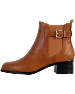 The Divine Factory Boots Bottines Cuir Alénoa - Marron