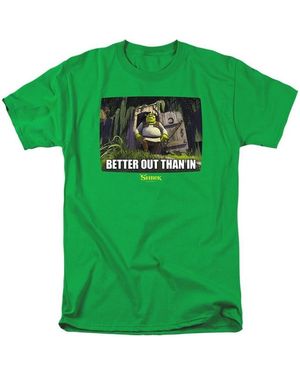 Shrek T-Shirt Better Out Than In - Vert