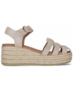 CHIKA10 Sandales compensées Sandalia de piel - New Bonita 10 - Métallisé