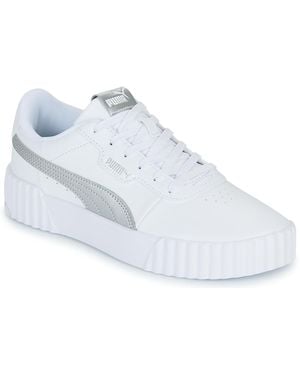 PUMA Baskets Basses Carina 3.0 Metallic Glam - Blanc