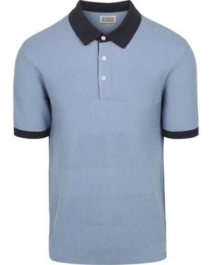 Scotch & Soda Polo Knitted Polo Structure Bleu