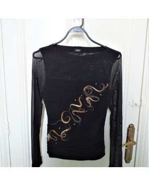 Sans marque Pull Pull Fin Manches Longues - Noir