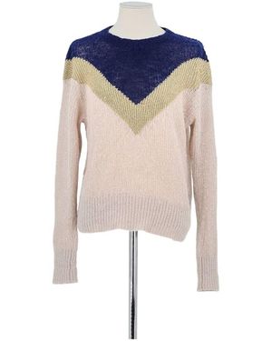 Leon & Harper Pull Pull en laine beige - Bleu