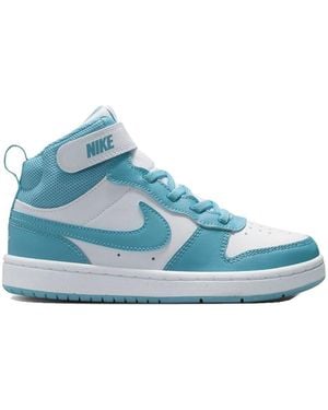 Nike Baskets Montantes Baskets Court Borough Mid 2 Velcro - Bleu