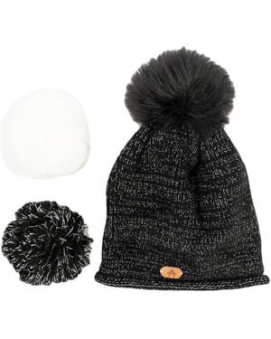 Cabaïa Bonnet hydromel 6 black lurex - Noir