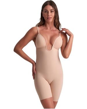 Bye Bra Produits gainants Body panty short sculptant décolleté V profond Sculpting Bye - Marron