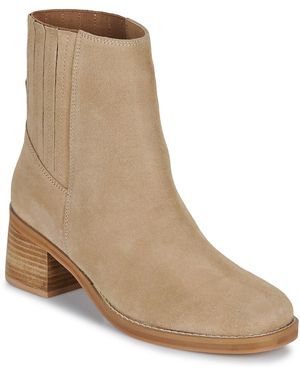 Betty London Enkellaarzen Maud Avec Elastique Recouvert - Naturel