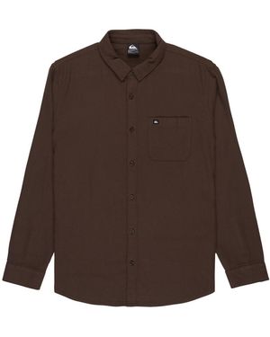 Quiksilver Chemise Motherfly Solid - Marron