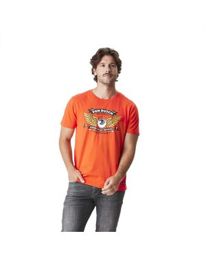 Von Dutch T-shirt T-shirt en jersey avec imprimé Wings - Orange
