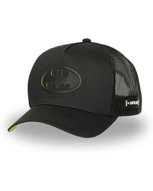 Capslab Casquette Casquette trucker avec filet en sergé de coton DC Comics Logo - Noir
