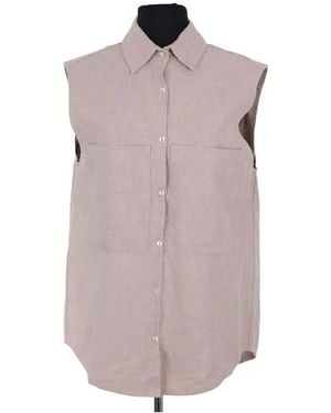 Songe Lab Blouses Top sans manche beige - Marron
