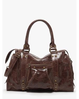 Milano Sac a main sac porté épaule Elefante cuir ELEFANTE 62F-0EF24095 - Marron
