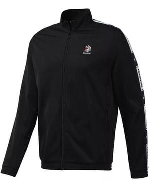 Reebok Veste Sweats TAPED TRACK TOP - Noir