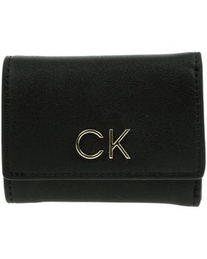 Calvin Klein Portefeuille Relock Trifold - Noir
