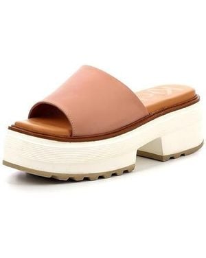 Kickers Sandales Compensées Femme Hela Tongues - Rose