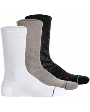 Stance Chaussettes unisexe Chaussettes Paquet de 3 Run Light Tab Crew - Marron