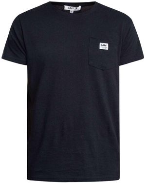 Lois T-Shirt Korte Mouw Teco Borstzak T-Shirt - Blauw