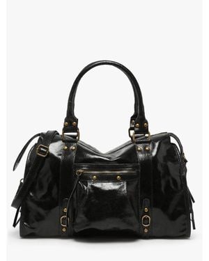 Milano Sac a main sac porté épaule Elefante cuir ELEFANTE 62F-0EF24095 - Noir