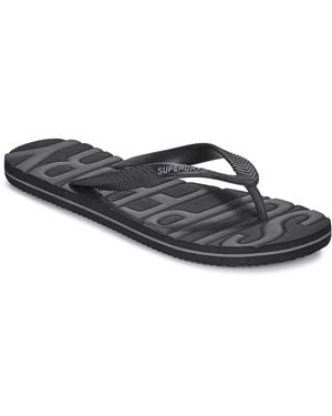 Superdry Claquettes TONG LOGO - Noir
