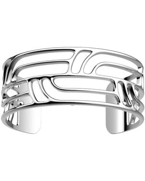 Les Georgettes Bracelets Manchette Moderne argentée 25mm - Blanc