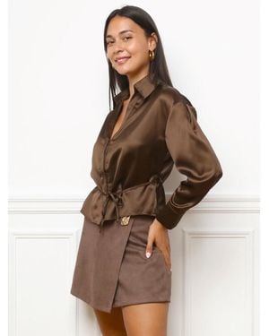 La Modeuse Chemise Chemisiers, Blouses Pour Femme - Marron