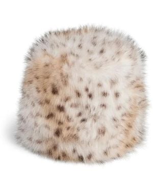 Pieces Chapeau 17164416 Plush-Cloud Dancer Leopard - Neutre