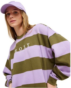 Roxy Sweat-shirt Strictly Stripes - Vert