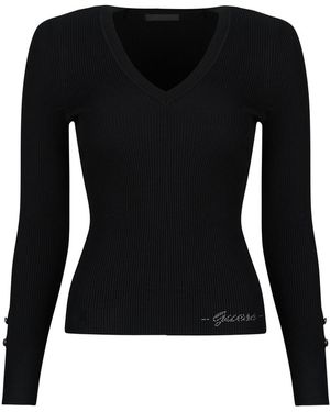 Guess Pull Ls Vn Ellie Swtr - Noir