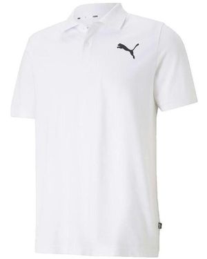 PUMA Polo Polo manches courtes Essentials Pique - Blanc