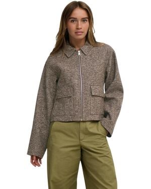 Jacqueline De Yong Veste Jdyvinga Herringbone Jacket Otw Noos 15376697 - Vert
