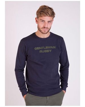 Camberabero Pull Sweat col rond bleu marine