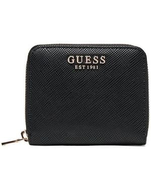 Guess Portefeuille Laurel Ii Slg Small Zip Around - Noir