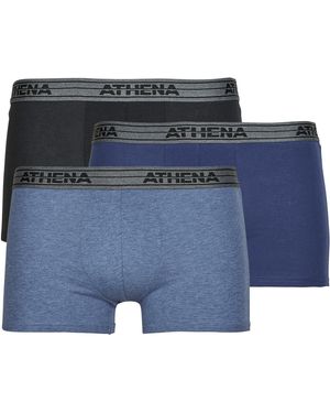 Athena Boxer Basic Coton Pack De 4 - Blu