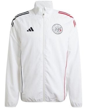 adidas Blouson Veste Presentation Jacket Ajax Amsterdam 2025/26 Blanche