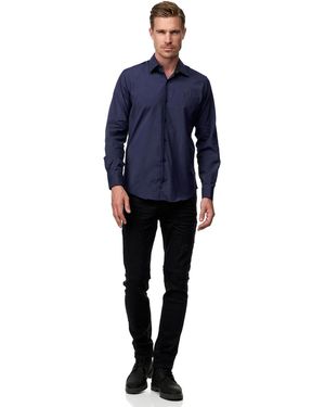 Rusty Neal Chemise Overhemd Slim Fit - Bleu