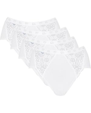 Sloggi Culottes & slips Pack x4 culottes CHIC Midi - Blanc