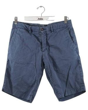 Moncler Short Short de sport en coton - Bleu