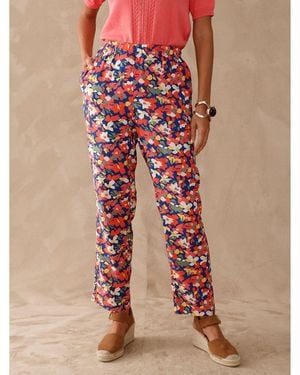 Daxon Pantalon by - Pantalon fluide taille élastiquée - Multicolore