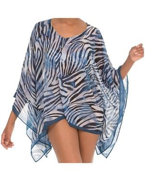Selmark Paréos Caftan Plage Cebras Mare - Bleu